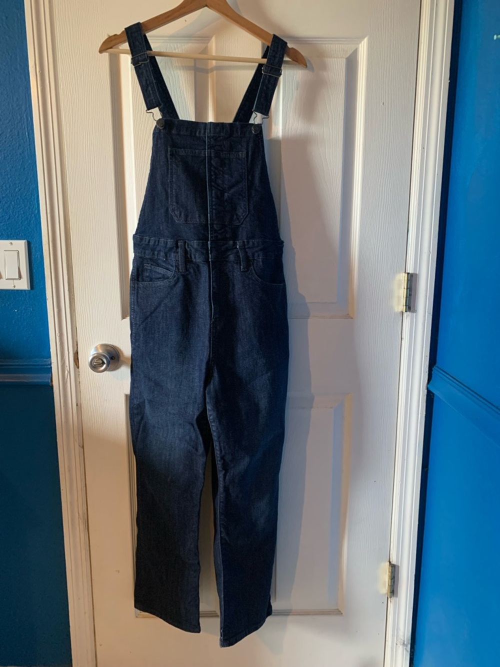 Lucky Brand Dark Blue Denim Jean Overalls size 8/ 29